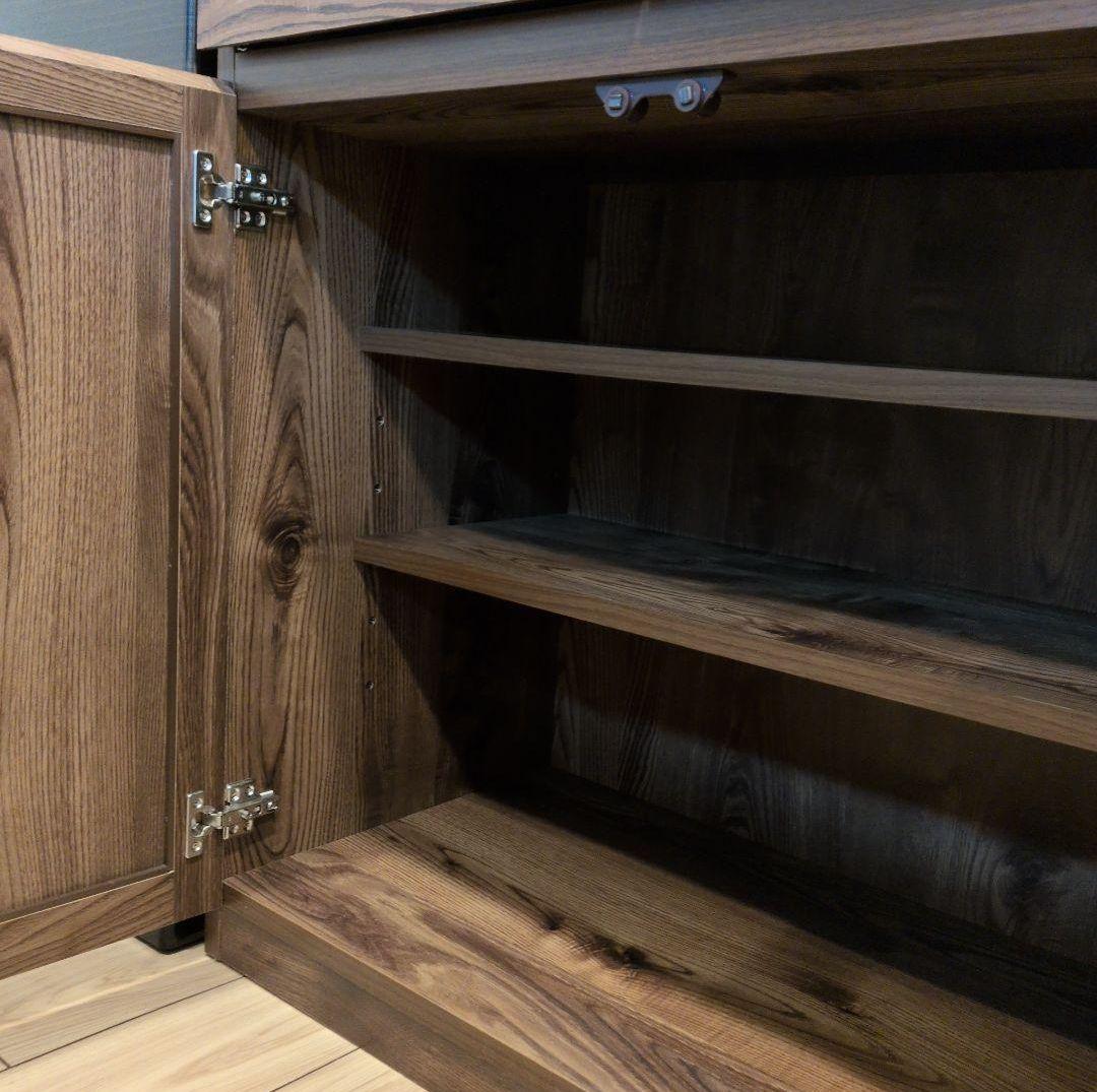 キッチンカウンター 食器棚 120cm 木製