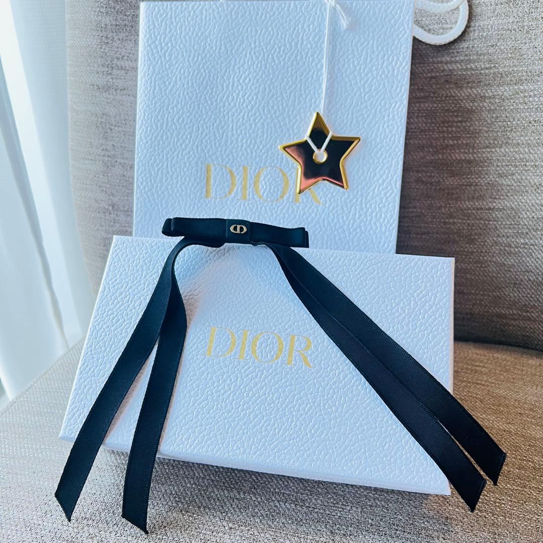 Dior Twist リボンバレッタ　黒