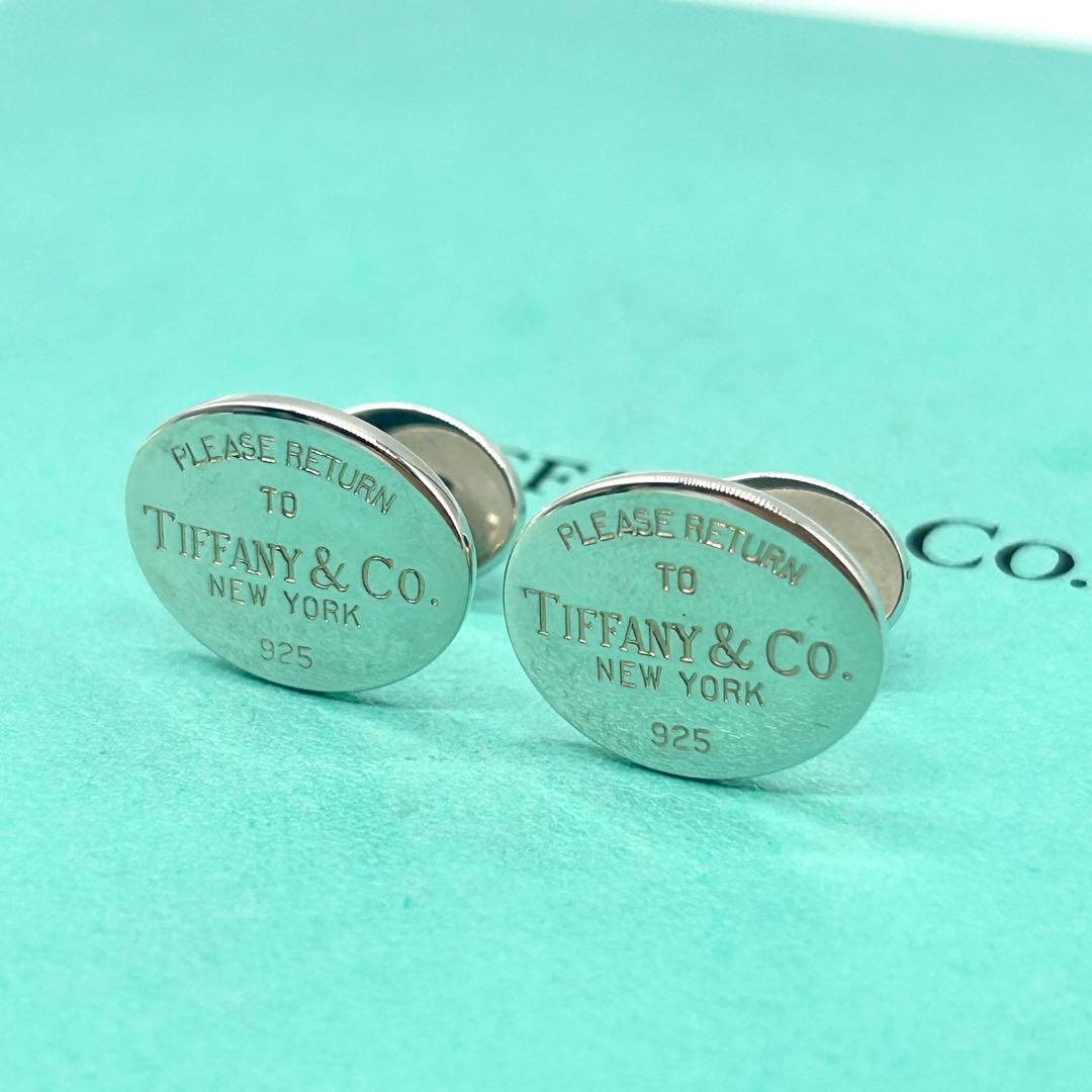 美品　ティファニー　リターントゥ　オーバル　カフス　シルバー　925