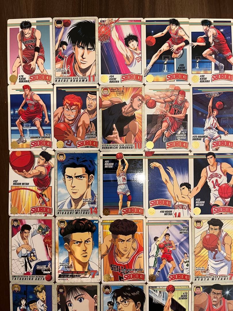 当時物レアスラムダンク　湘北高校42枚セット　カード　美品