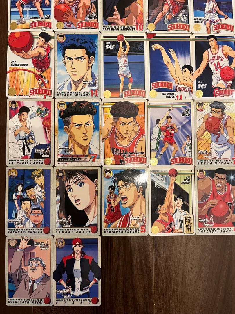 当時物レアスラムダンク　湘北高校42枚セット　カード　美品