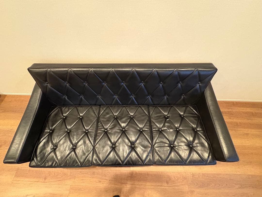 カリモク60 ロビーチェア 3シーター スタンダードブラック