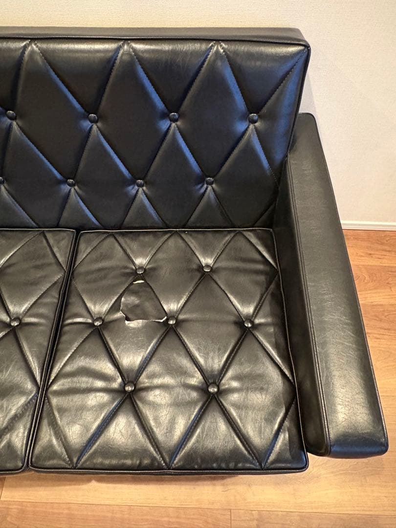 カリモク60 ロビーチェア 3シーター スタンダードブラック