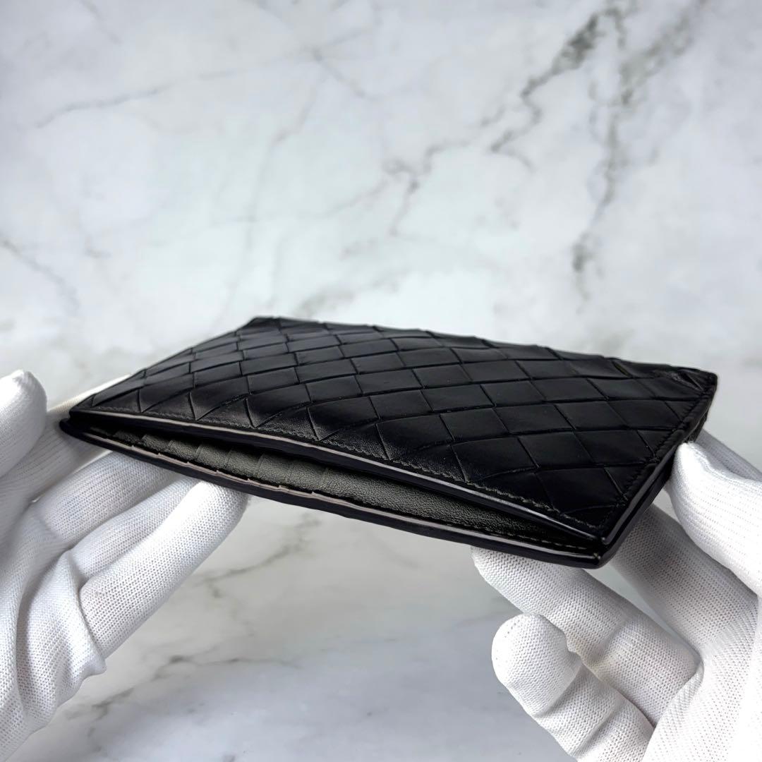 BOTTEGA VENETA 2つ折り 長財布 イントレチャート ブラック