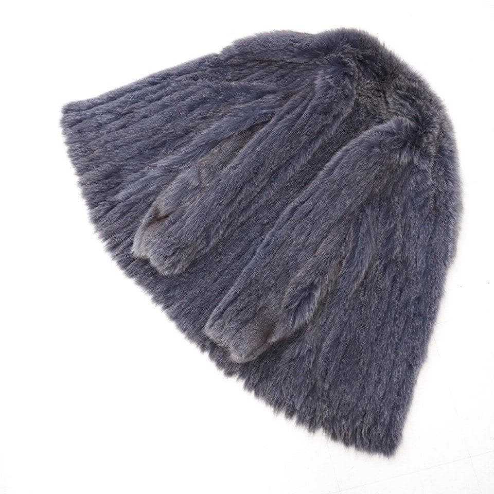 銀 SAGA FOX 銀サガ ファーコート 毛皮 フォックス ブルーネイビー系