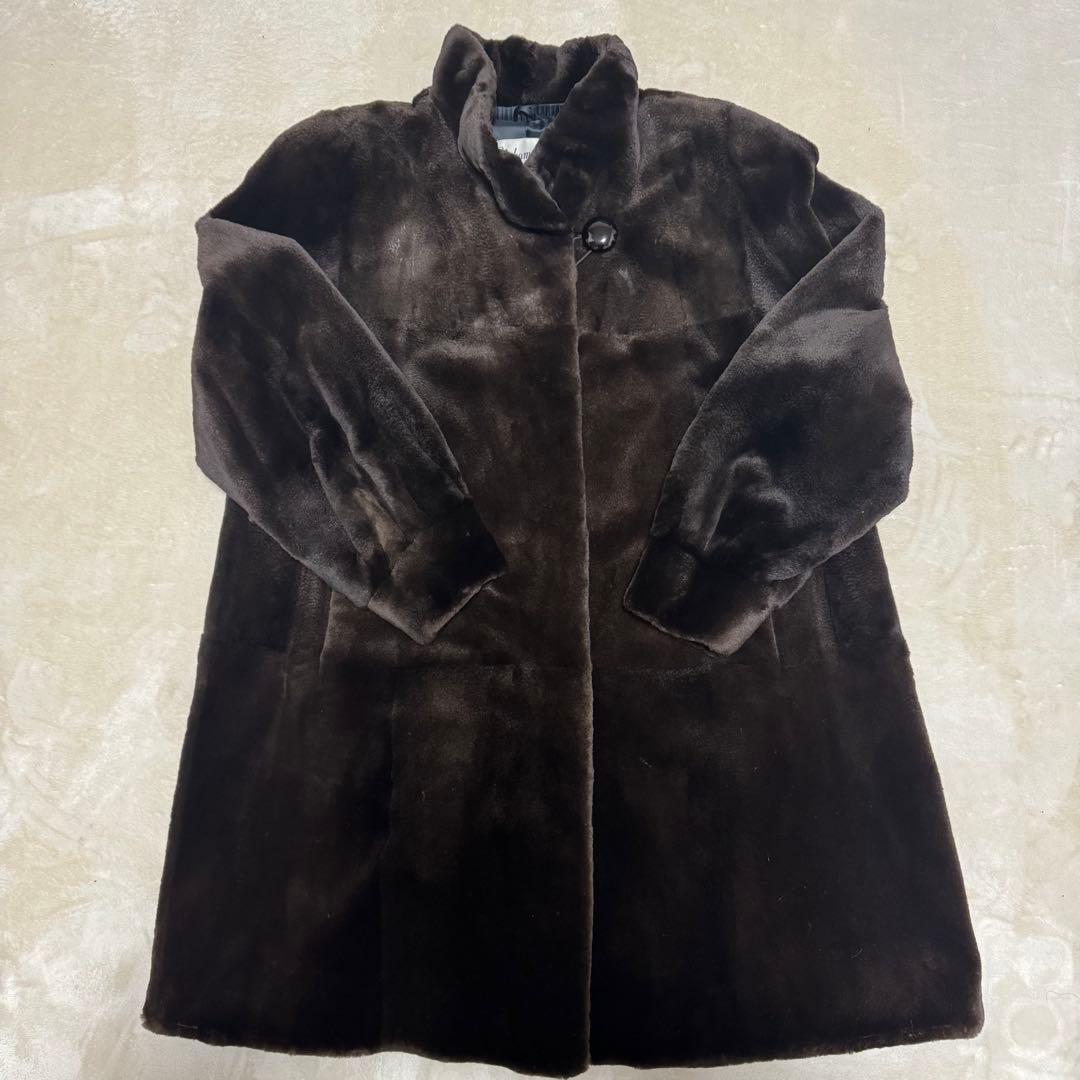 d*9様 【Nakamura Fur】ミンク毛皮ロングコート 茶