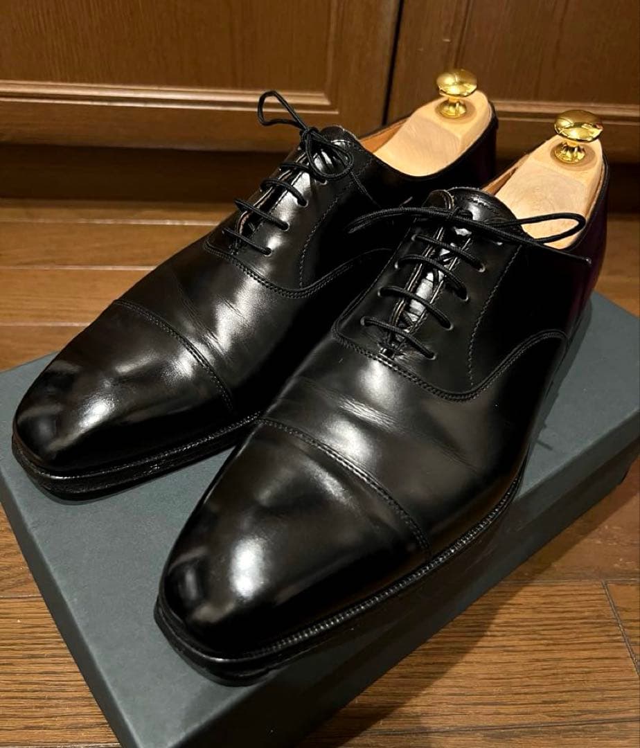 箱袋付！Crockett&Jones hallam ストレートチップ革靴71/2