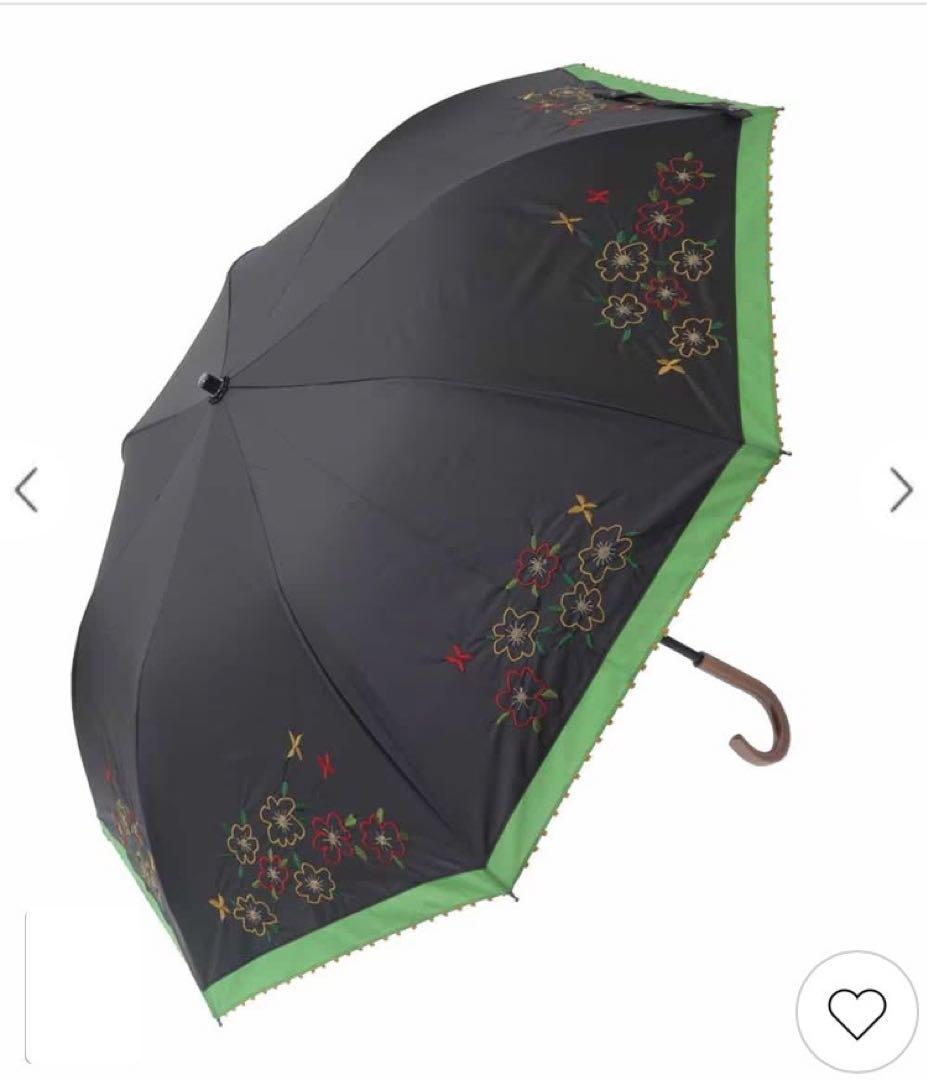 Jocomomola【晴雨兼用/UV】 フラワー刺繍デザイン折りたたみ傘