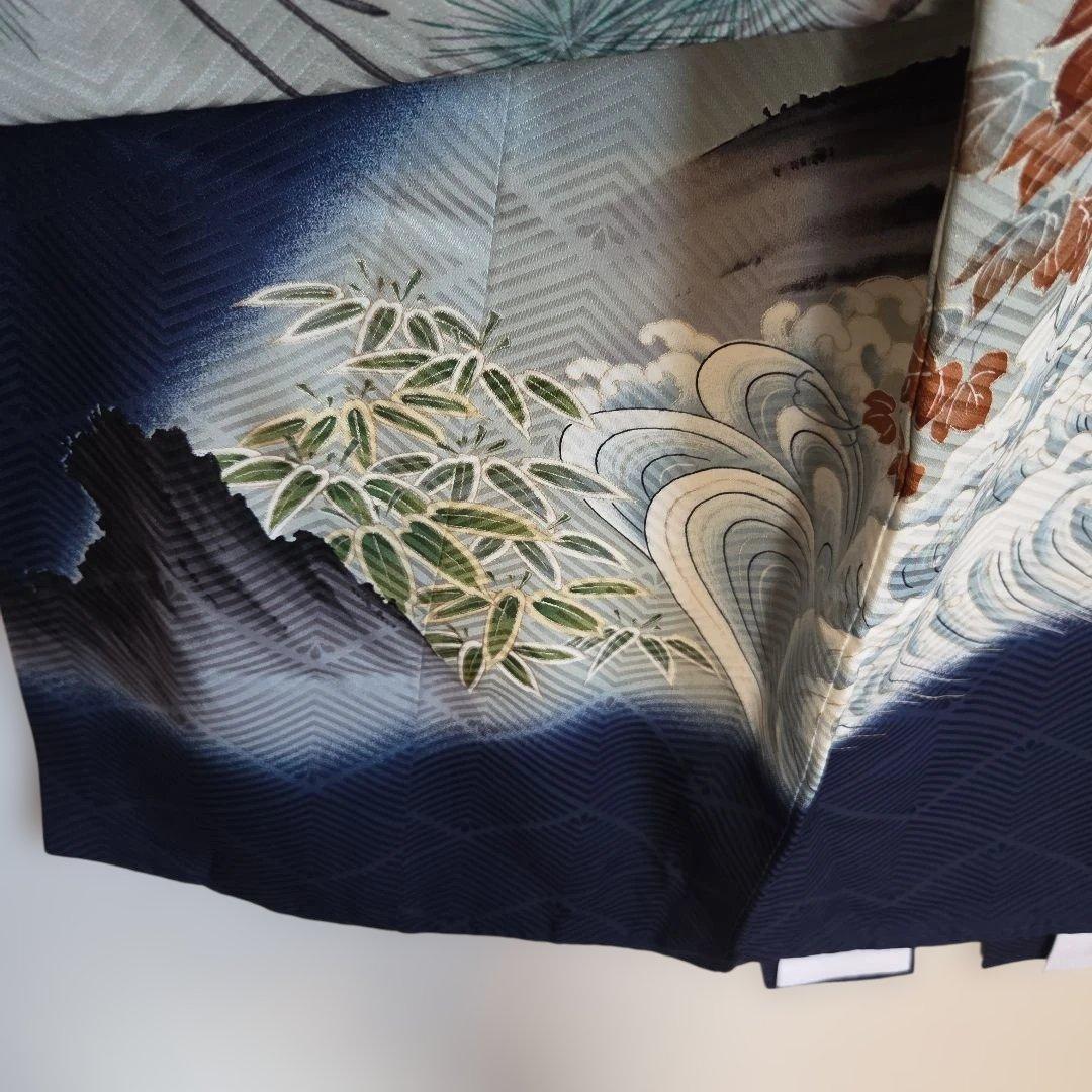 No32　正絹　男の子お祝い着物　長襦袢付き　産着　七五三