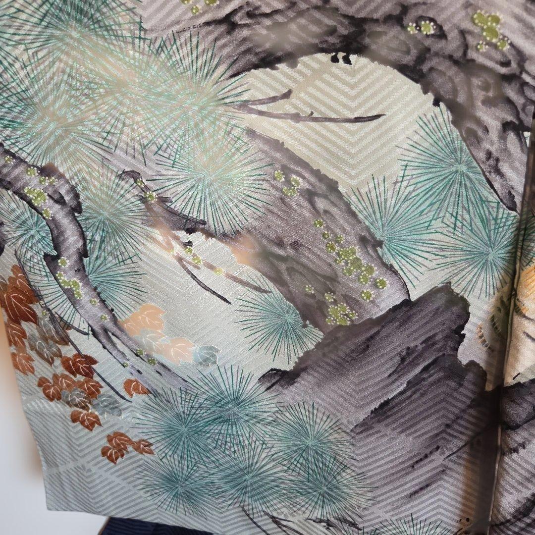 No32　正絹　男の子お祝い着物　長襦袢付き　産着　七五三