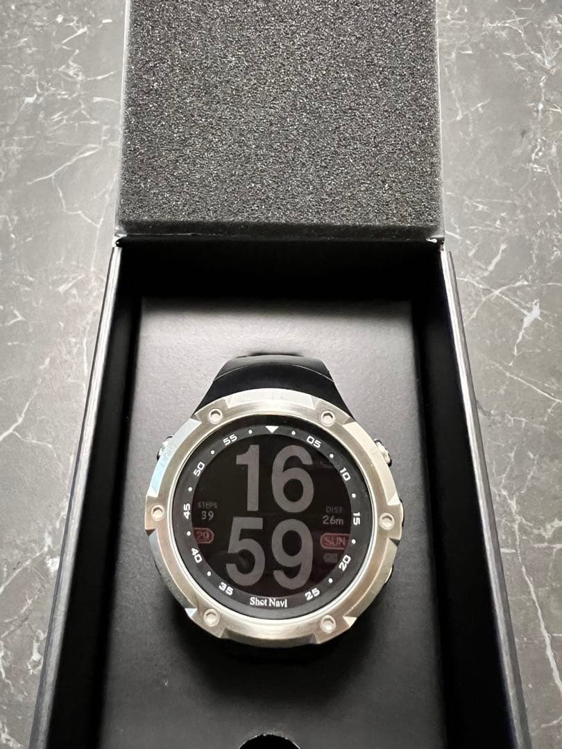 【BOX付】Shot Navi W1 Evolve 黒 ゴルフGPSウオッチ