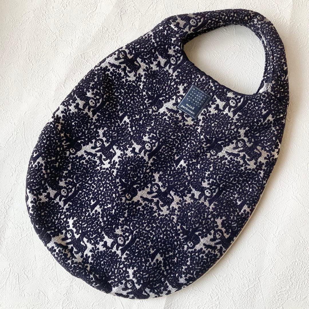 【希少】mina perhonen エッグバッグ　moon bear ムーンベア