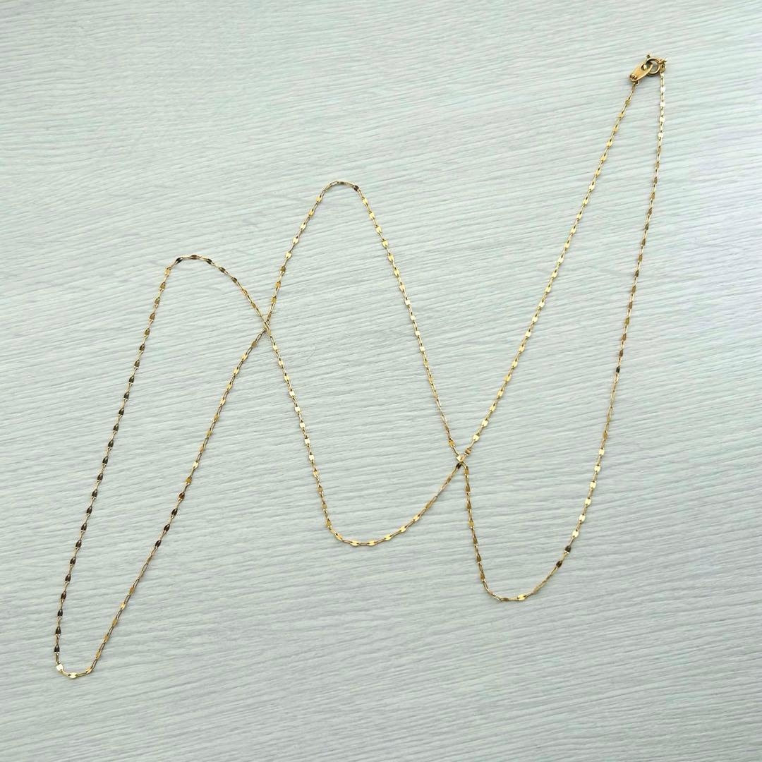 【ete】K10YG ロングチェーンネックレス（70cm）