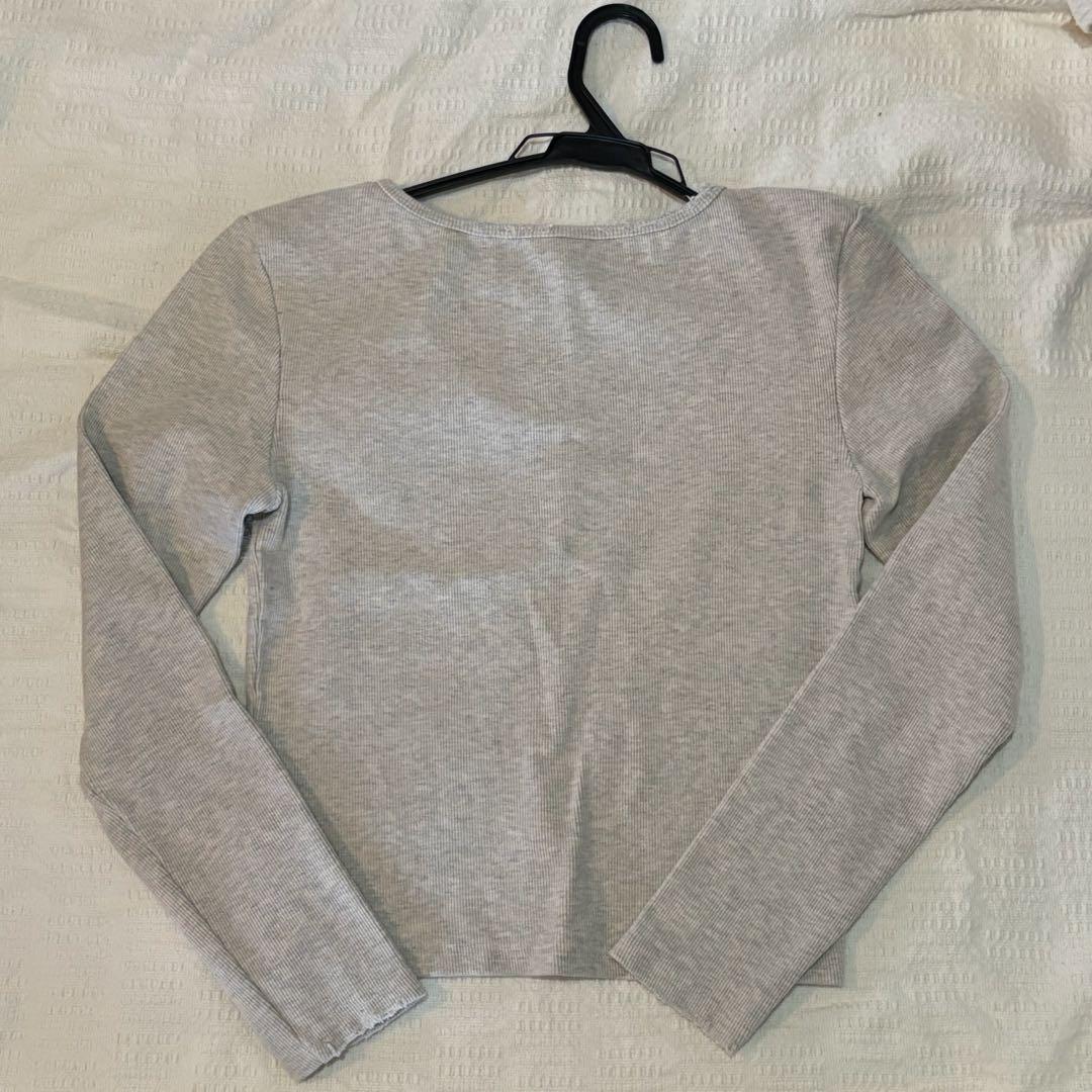 KHAKIPOINT ダメージTシャツ 長袖　ベージュ