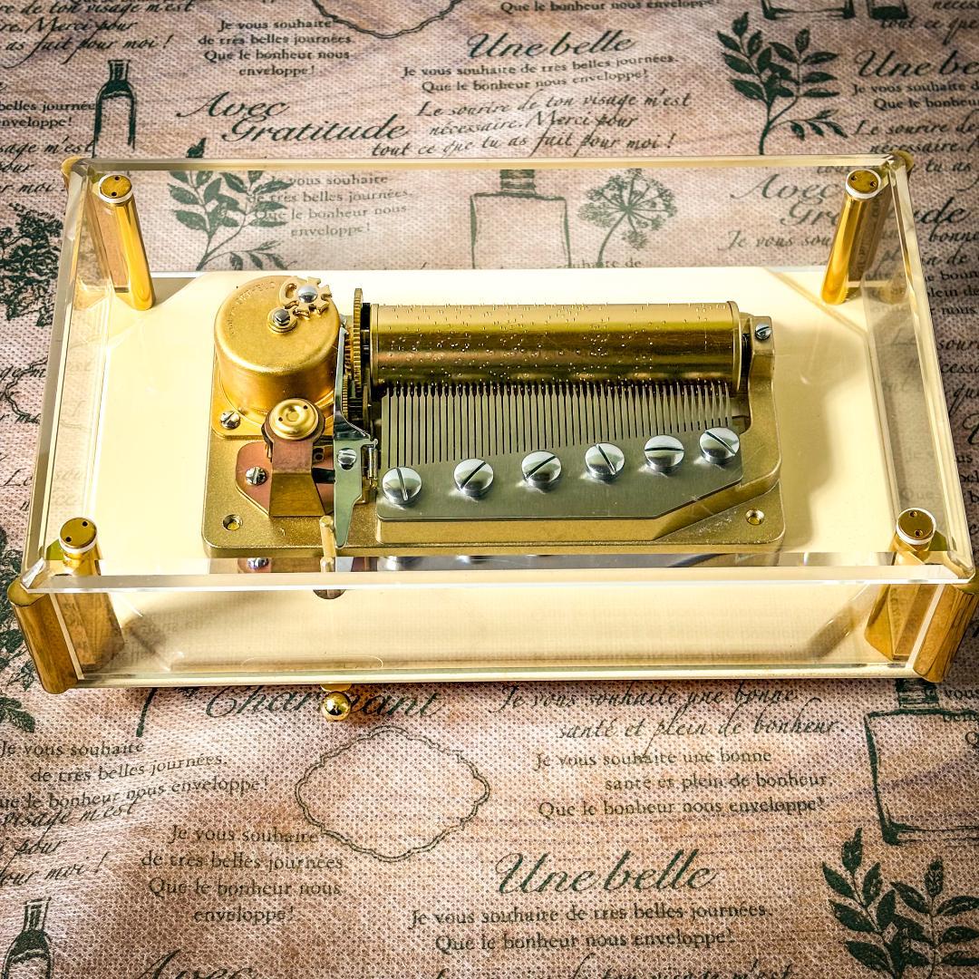 SANKYO ORPHEUS オルゴール アクリルケ－ス　５０弁　オルフェウス