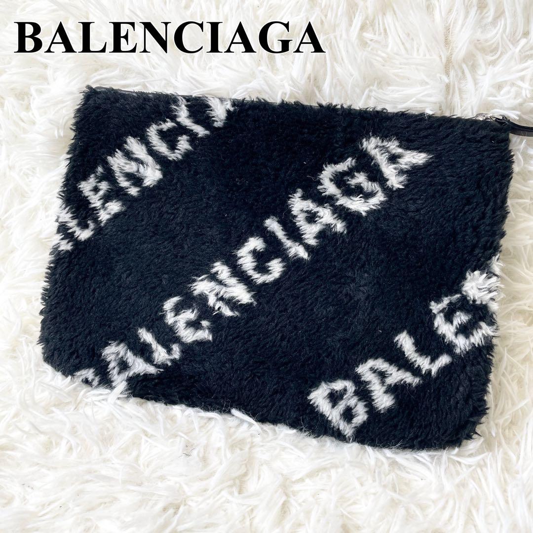 【激レア 美品】バレンシアガ クラッチバッグ 594428 ブラック ファー