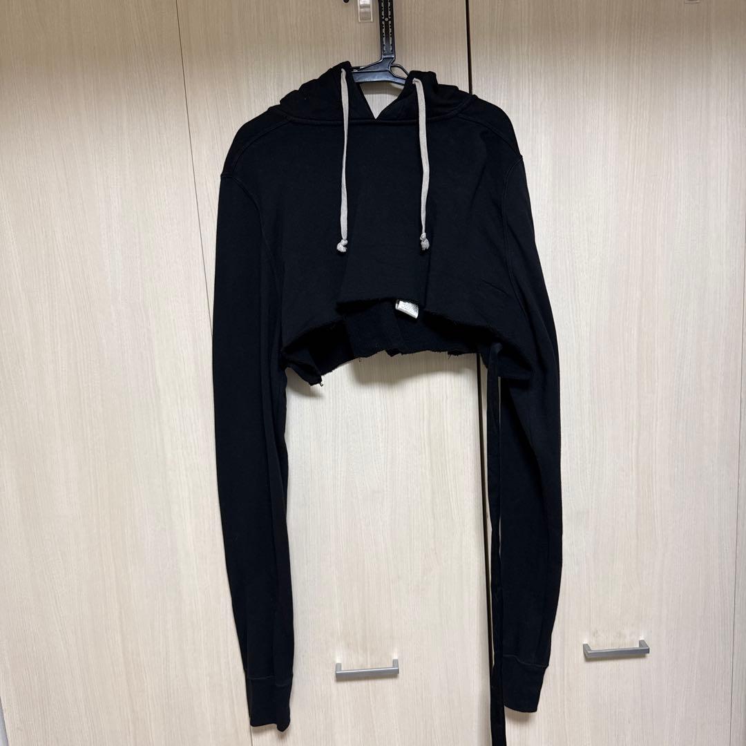 リックオウエンス クロップドパーカー