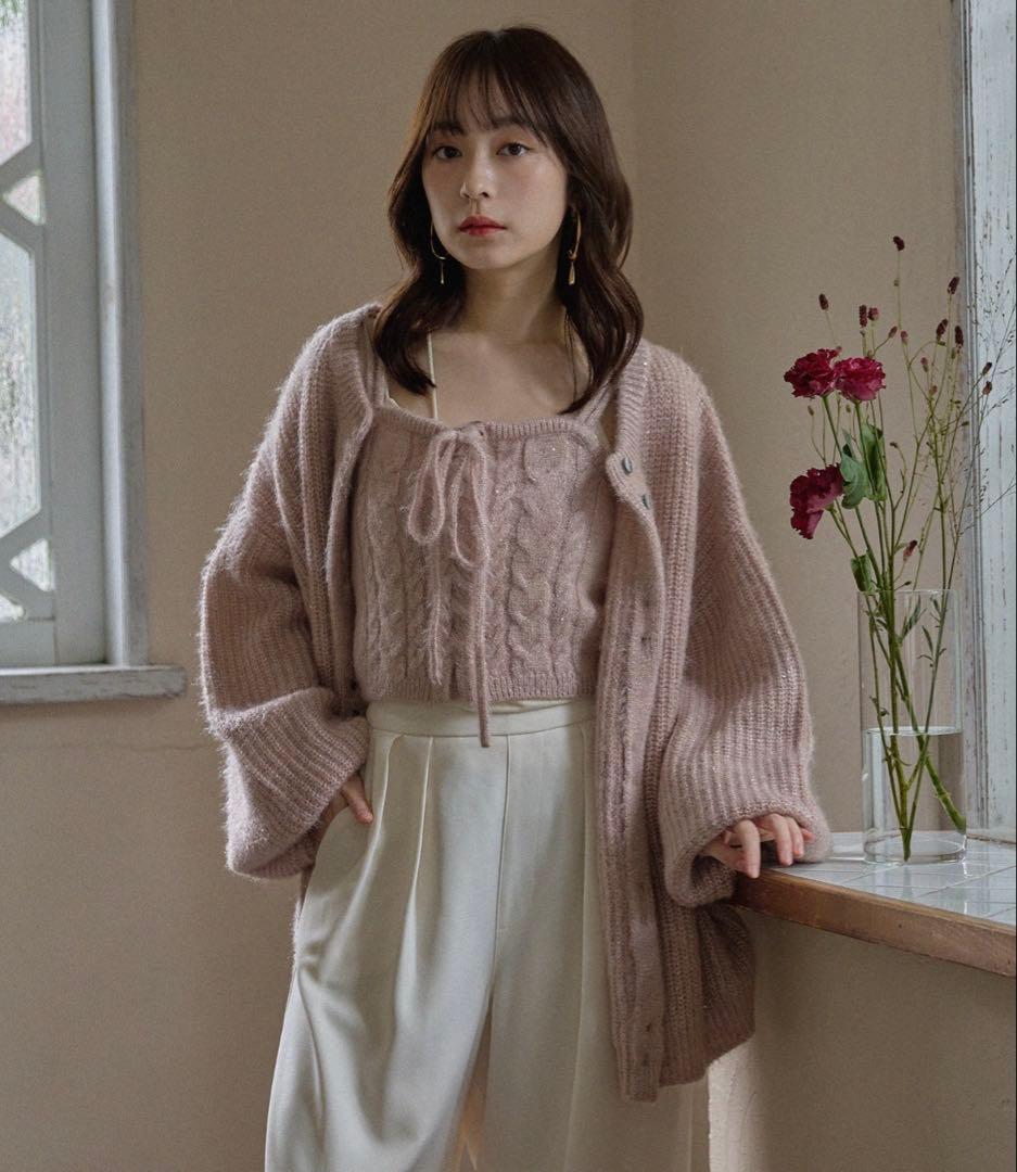 ポポちゃん mideal スパンコールニットアンサンブル