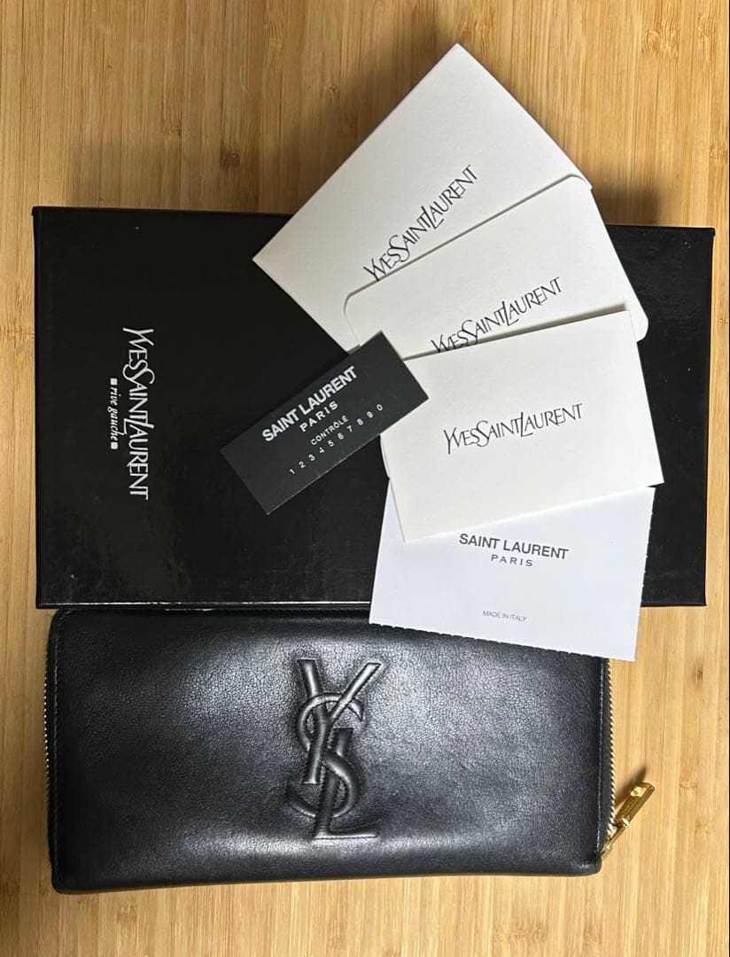 YSL イヴ・サンローラン ブラック 長財布