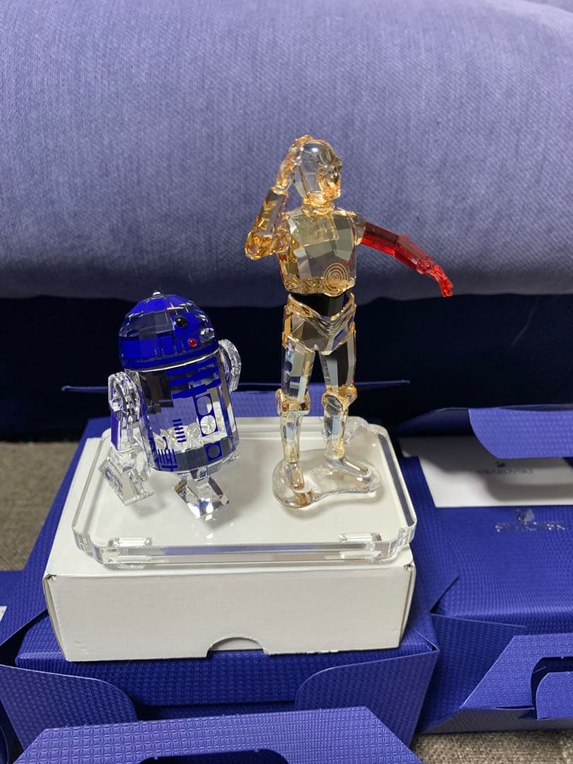 Swarovski スター・ウォーズ 3体セット➕台座