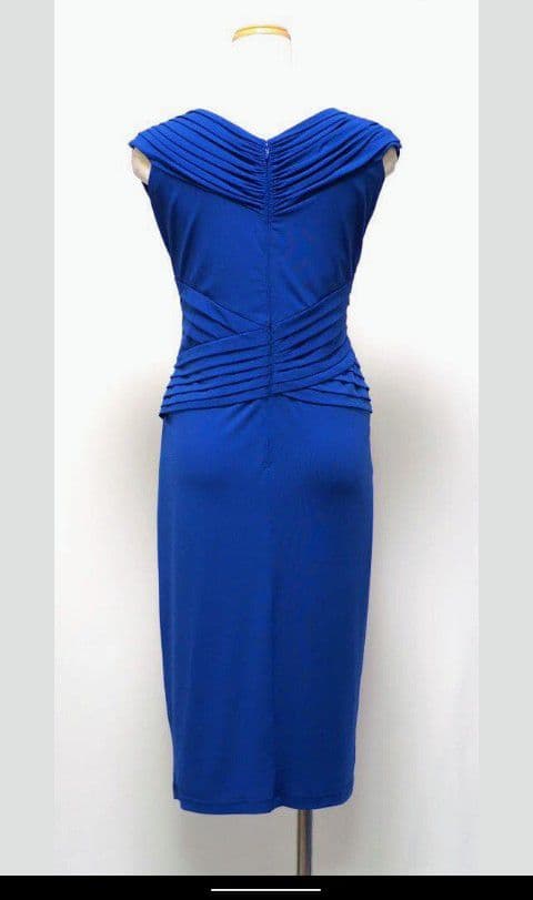 美品 Tadashi Shoji 11号　ワンピース　青　タダシショージ