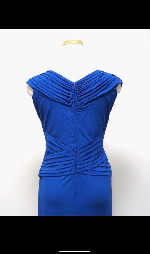 美品 Tadashi Shoji 11号　ワンピース　青　タダシショージ