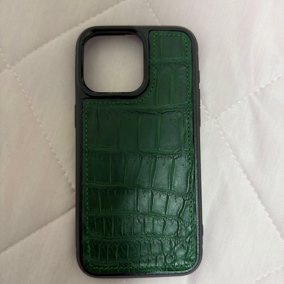 LABODÉT クロコダイル風グリーンケース