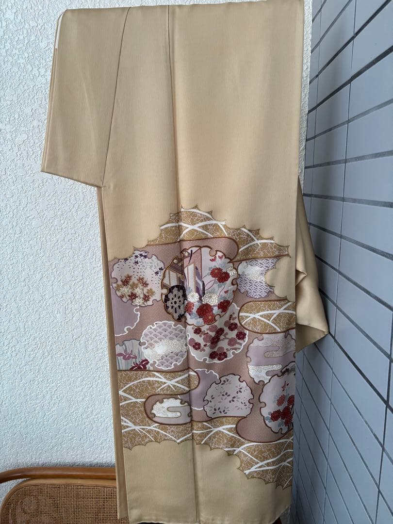 色留袖　一つ紋　正絹