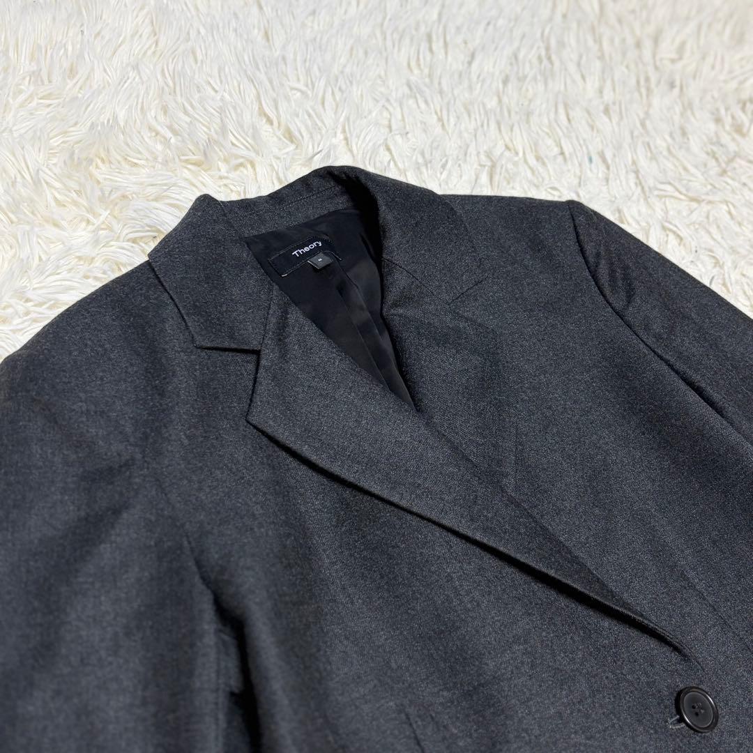 極美品 23年 Theory セオリー Sleek Flannel DB JKT