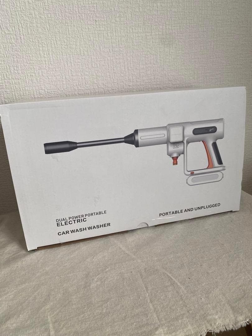 高圧洗浄機：充電式で持ち運び簡単、50barの強力噴射であらゆる場面に対応