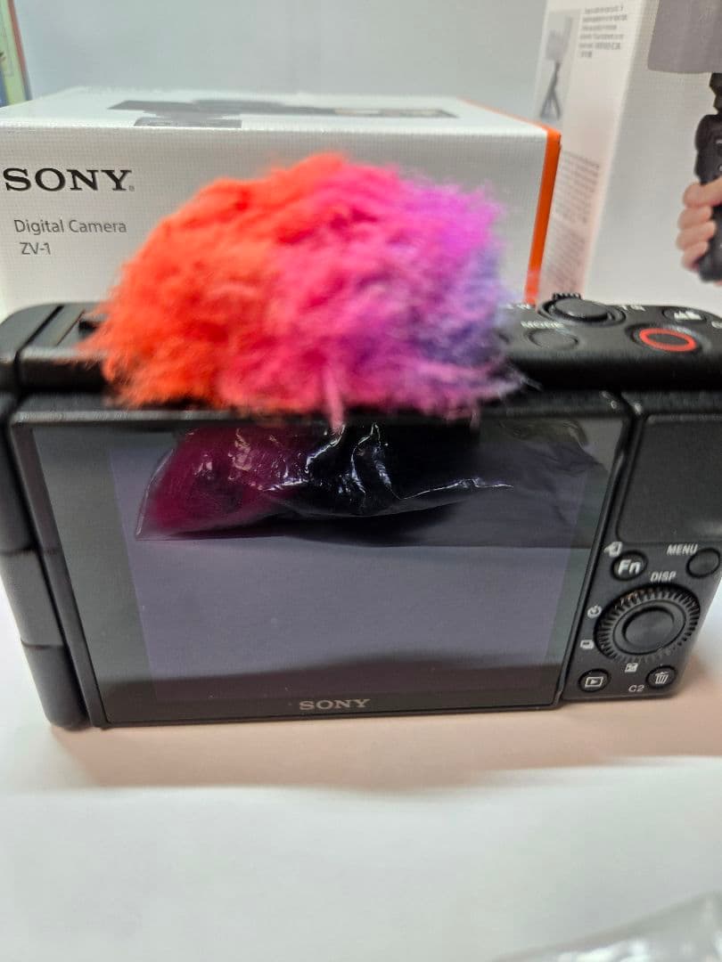 【美品】SONY ZV-1G シューティンググリップ 純正ピンクモフモフ