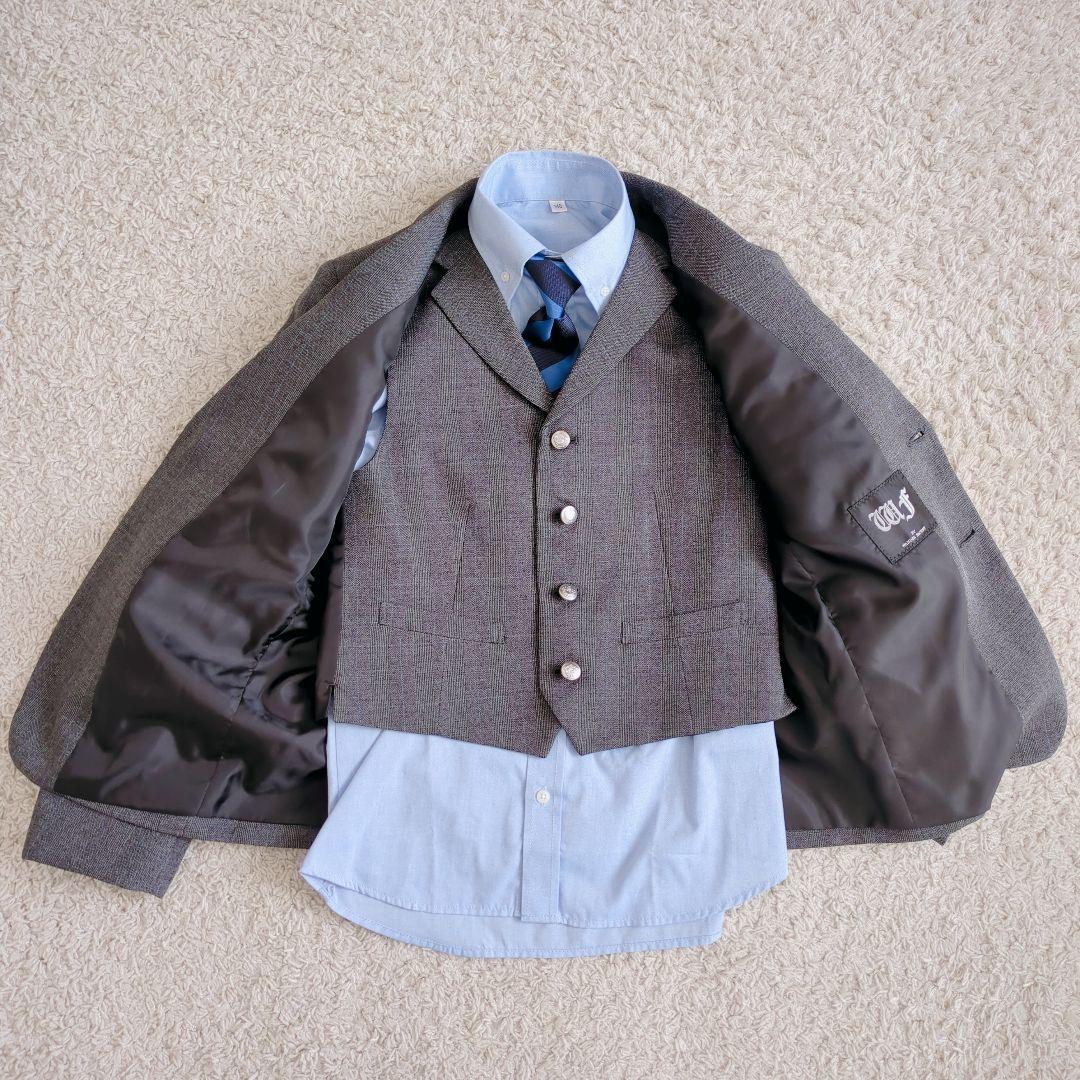 【美品】ワンダーファクトリー　フォーマルスーツ　6点セット　グレー　スリーピース