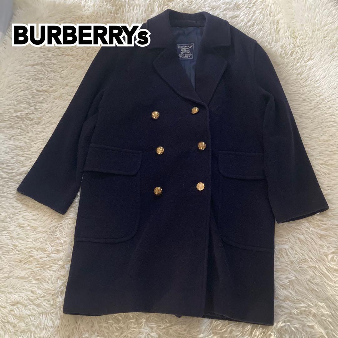 BURBERRY'S ネイビー ダブルコート　金ボタン裏地シャドーホース丸善別注
