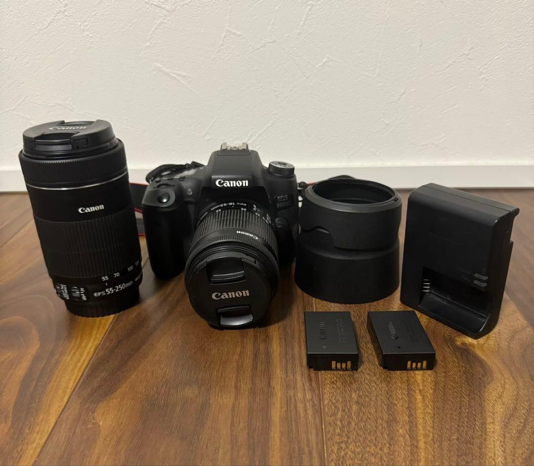 Canon EOS 8000D レンズ2個 バッテリー2個