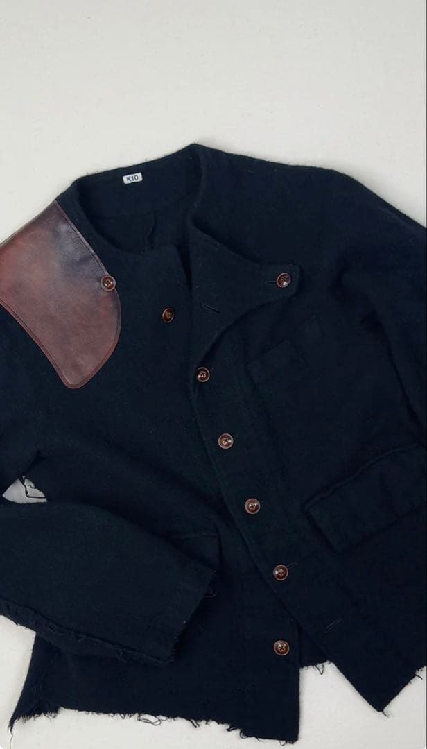 美品/25AW/KHOKI Asymmetric jacket Black