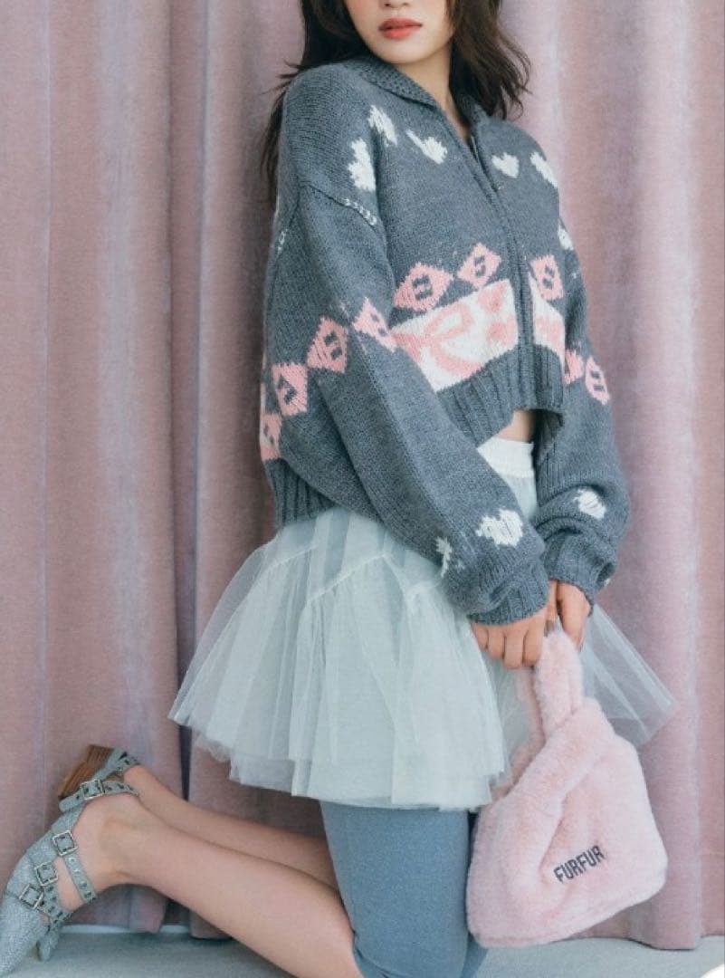 FURFUR リボンカウチンニットカーディガン