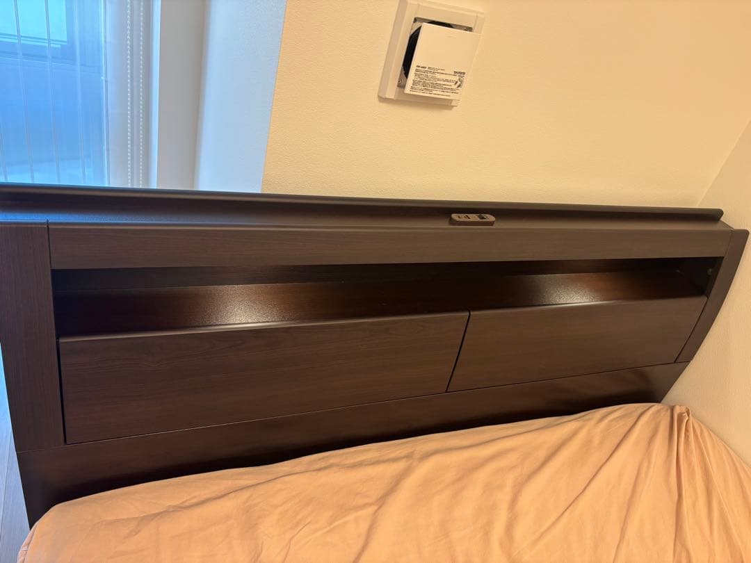 ニトリ　ダブルベッドフレーム(OPグランCヨコ 深型/DBR)