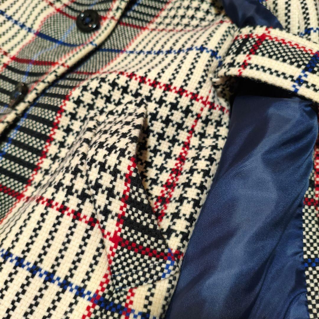 LoisCRAYON ロイスクレヨン ポンチョ ファー コート ケープ チェック