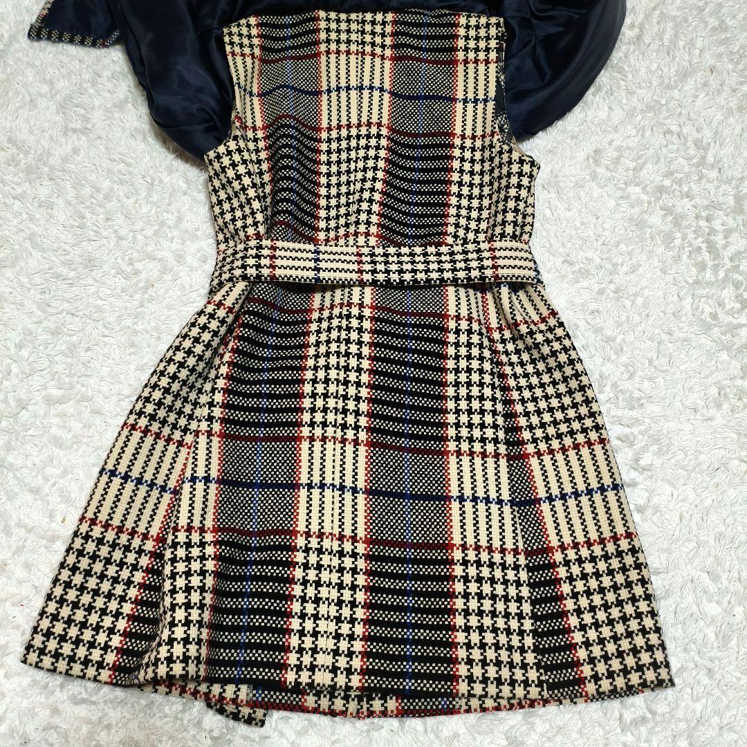 LoisCRAYON ロイスクレヨン ポンチョ ファー コート ケープ チェック