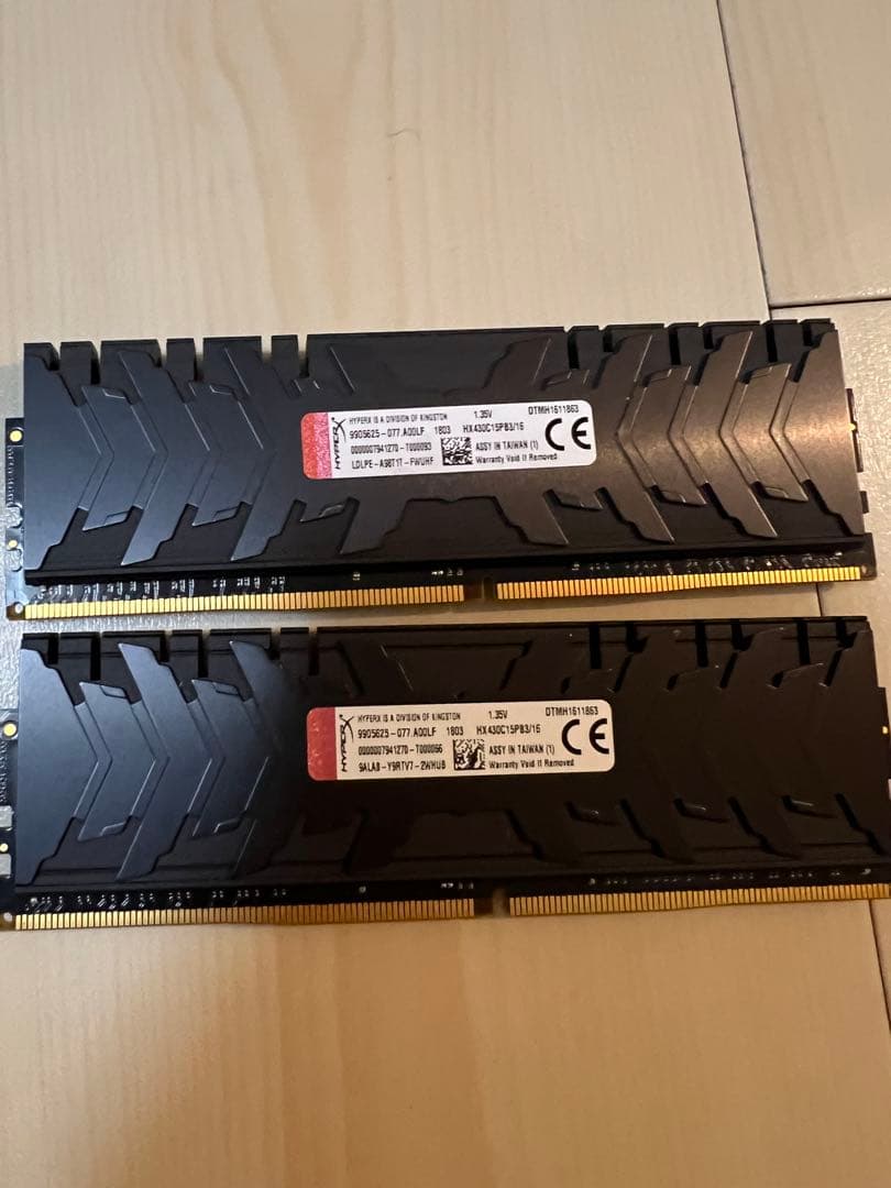 Kingston HyperX DDR4 メモリー 16G 2個