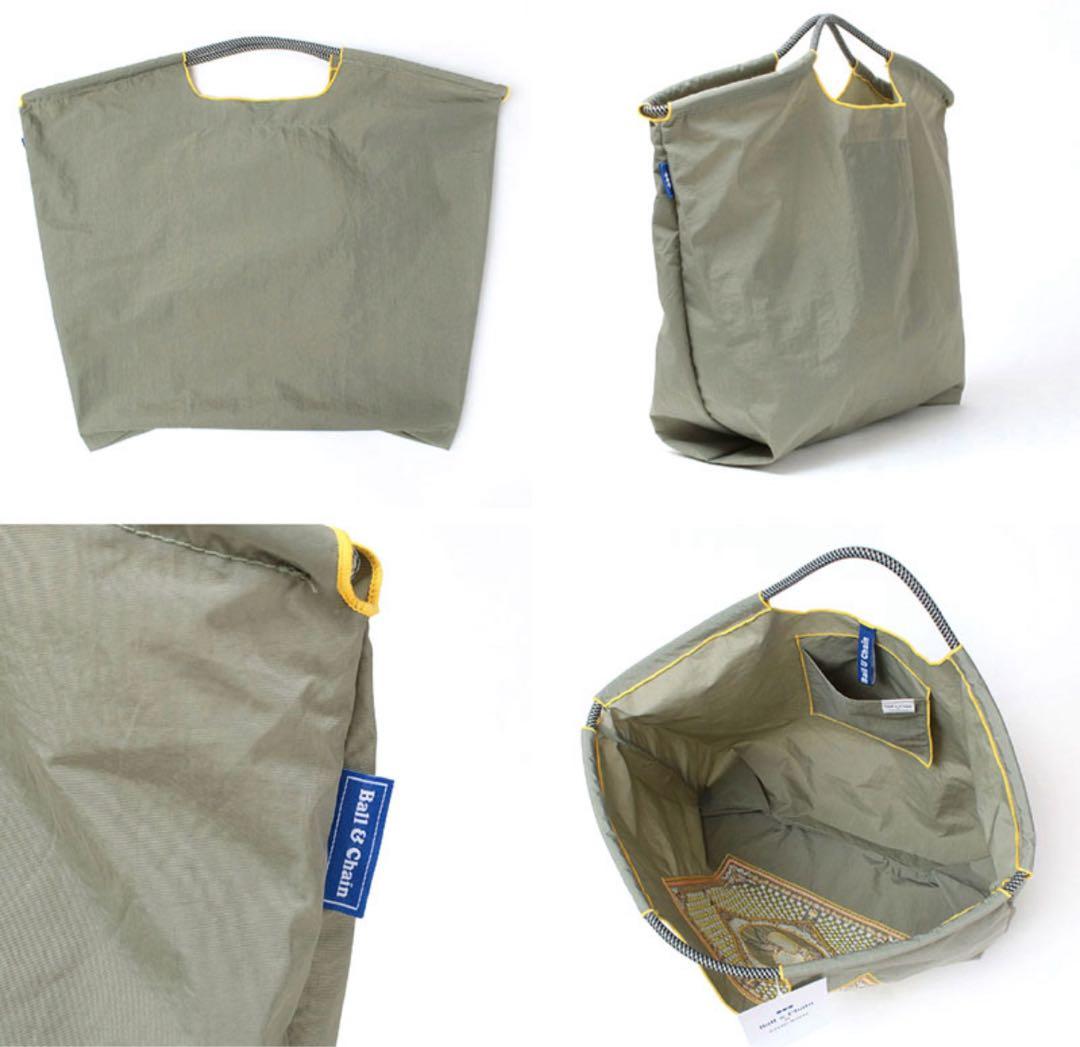 正規品 ボールアンドチェーン エコバッグ 刺繍 L サブバッグ 折りたたみ