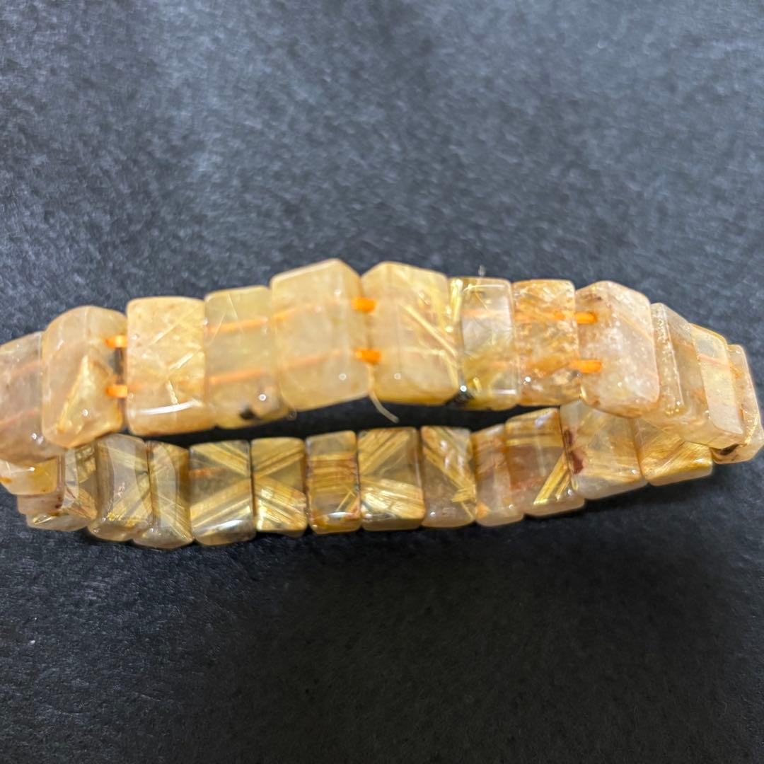 ゴールド　タイチン　ルチルクォーツ　バングル　金運 アップ 爆針 激安