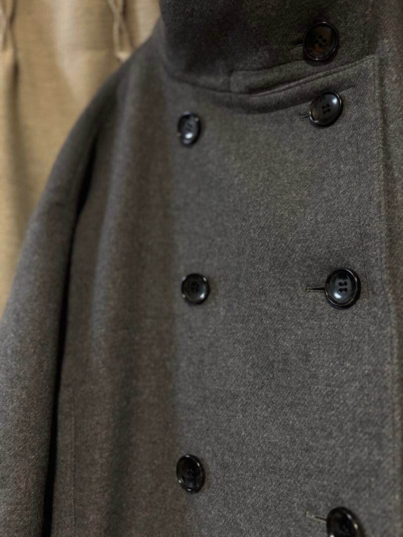 完売品◼️NOBLE スタンドカラーオーバーコート グレー