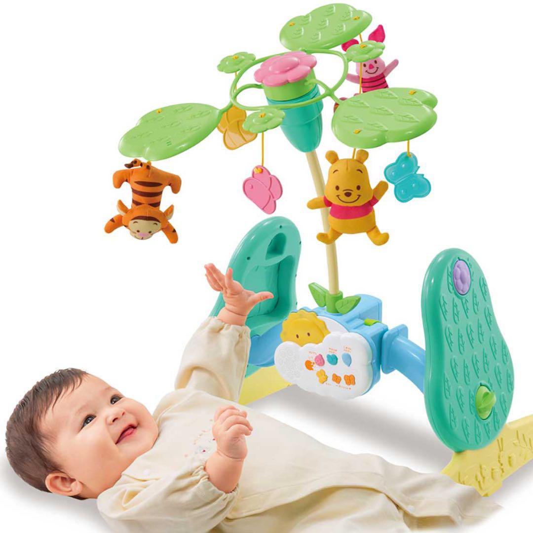 【美品完品】プーメリー くまのプーさん　えらべる回転6wayジムにへんしんメリー