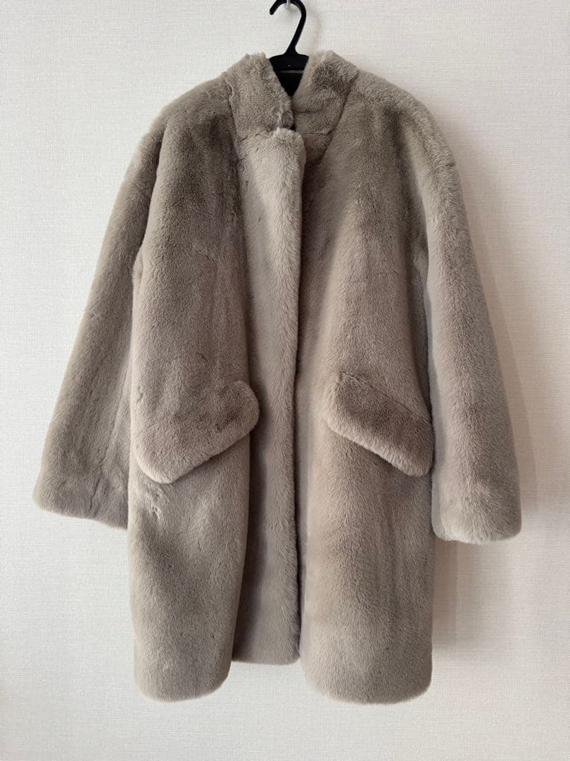 alureville グレー ジュフェイクファーコート サイズ1