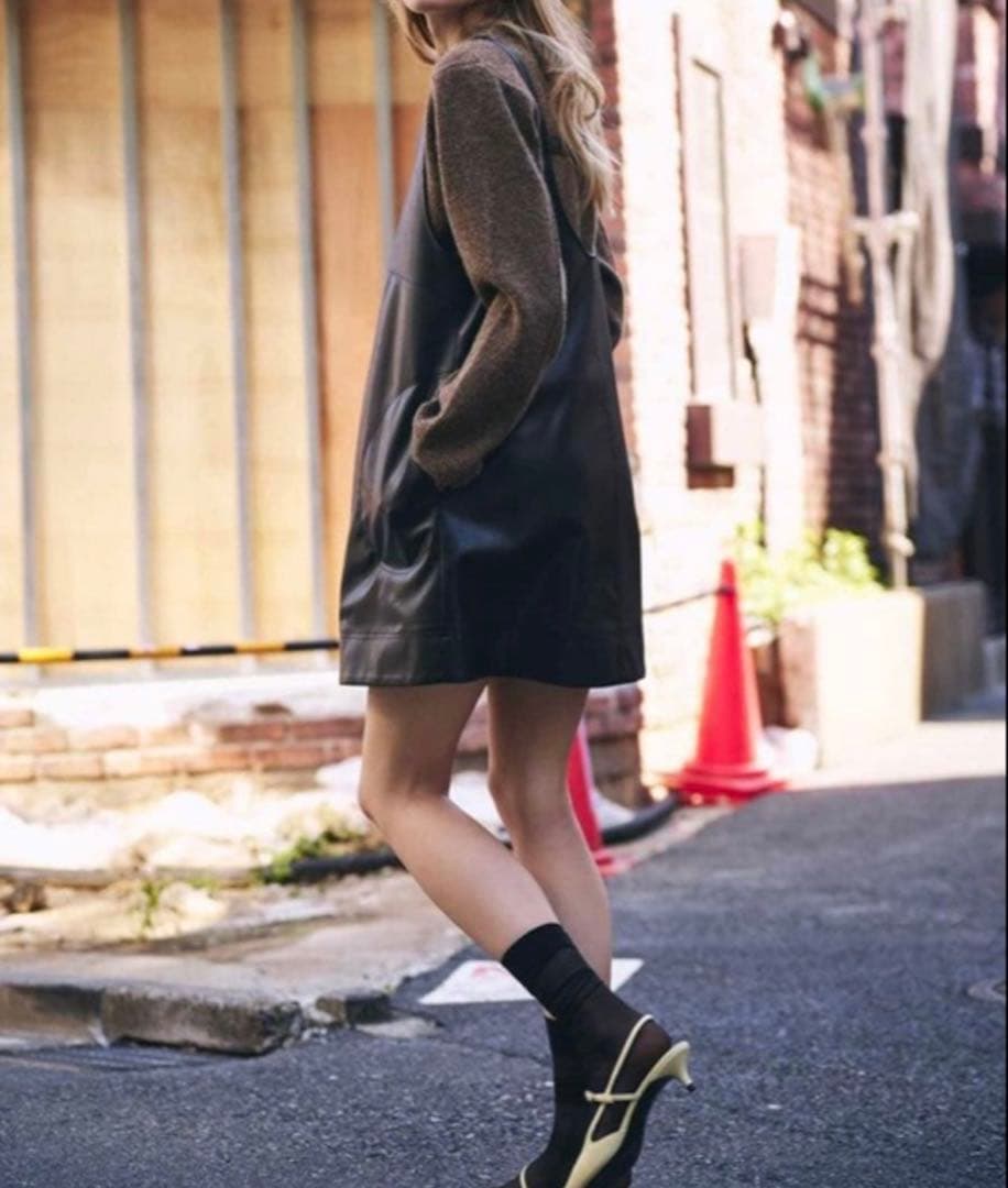 AKTE フェイクレザーミニワンピース