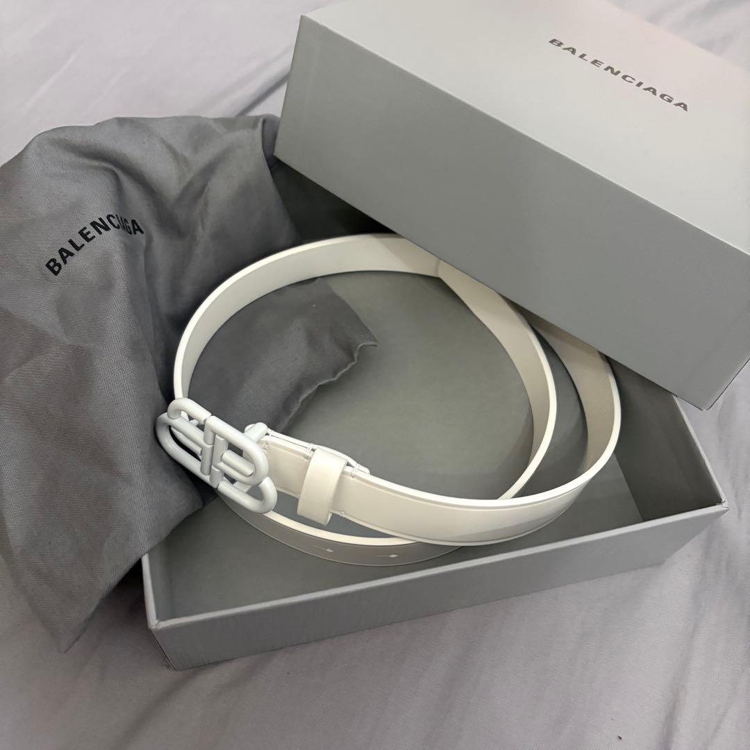 BALENCIAGA ホワイト ベルト 保存袋付き