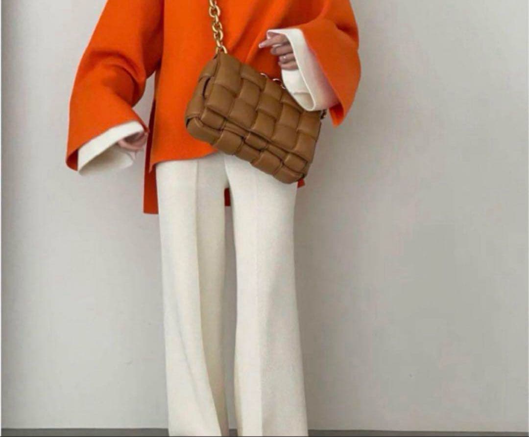 unof ホワイト ニットパンツ