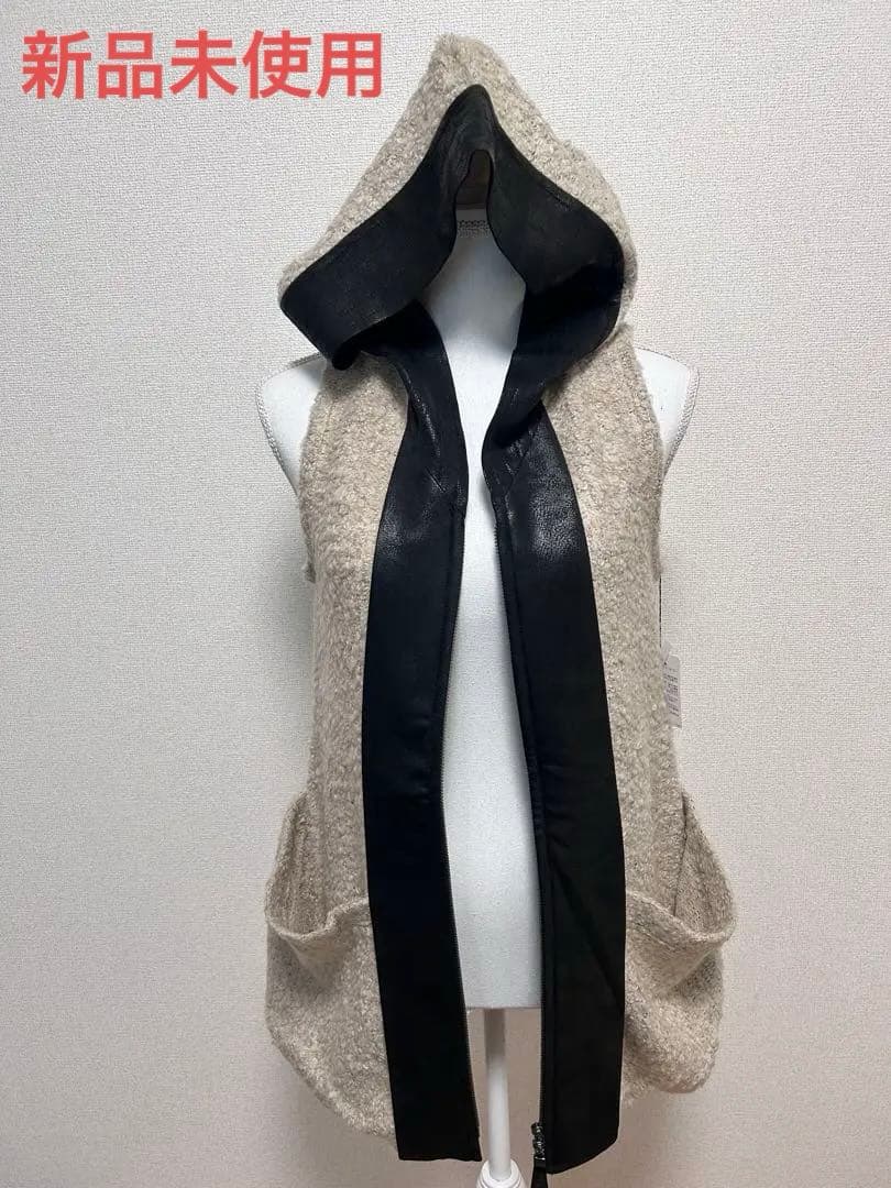 新品未使用　PRIDE プライド　 ノースリーブ　フェイクレザーパーカー