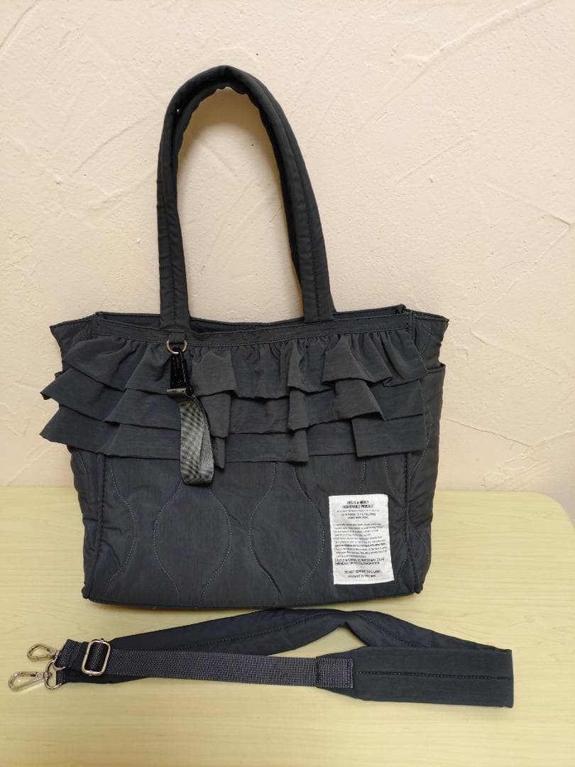 ニコアンド　2WAYキルトトートバッグ　てぃらさんコラボ